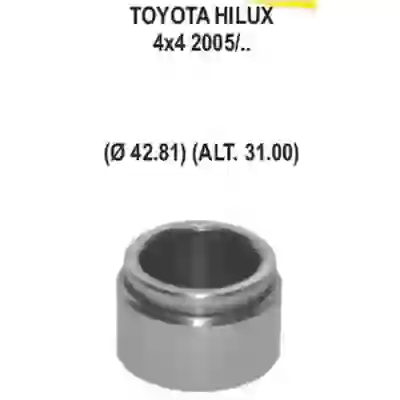 Pfd01008 - piston caliper ø 42.75mm alt.31mm toyota hilux 05/-- 